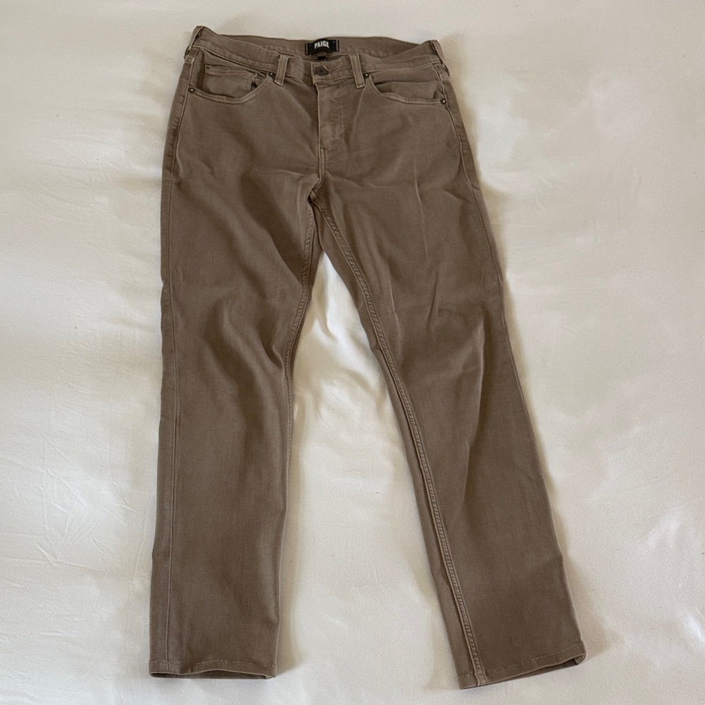 PAIGE Tan Casual Trousers